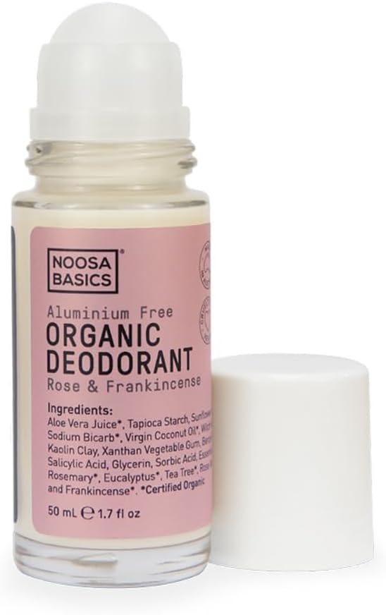 Noosa Basics Rose and Frankincense Organic Deodorant Roll On 50 ml